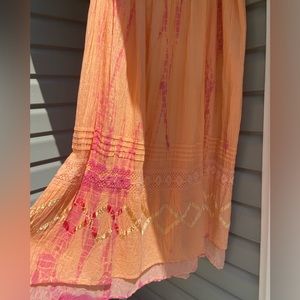 Indigo Moon XL gathered waist skirt. 100% cotton.